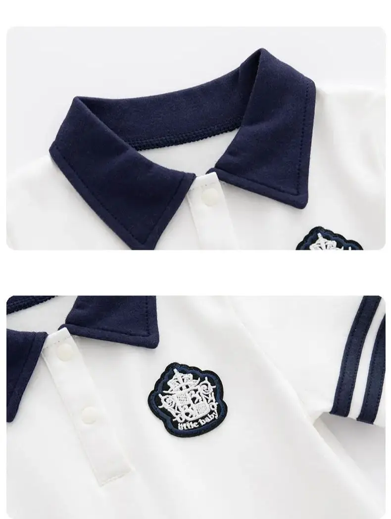 Baby Onesies, Cotton Simple Spring and Autumn Style Long-Sleeved Climbing Clothes, Boy Baby Ha Clothes Fashion Outerwear