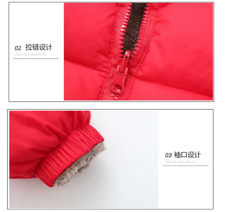 2-6Y Boys Jacket Autumn Winter Solid Color Lamb Fleece Lining Plush Thick Warm Hooded Zipper Coats Girls Cotton Casual Outwear