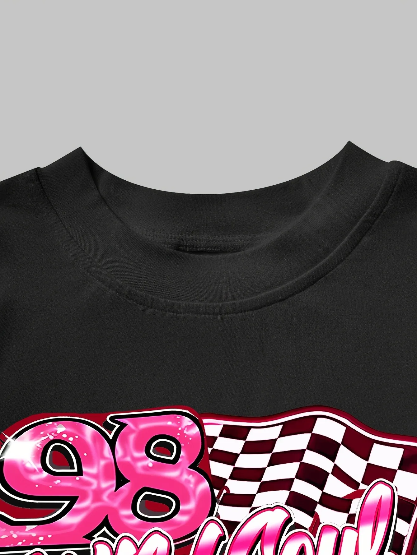 Kids Girls 2 Piece Racing Print Crop Tee & Pink Camo Jogger Pants Set Y2K Streetwear Casual Outfit