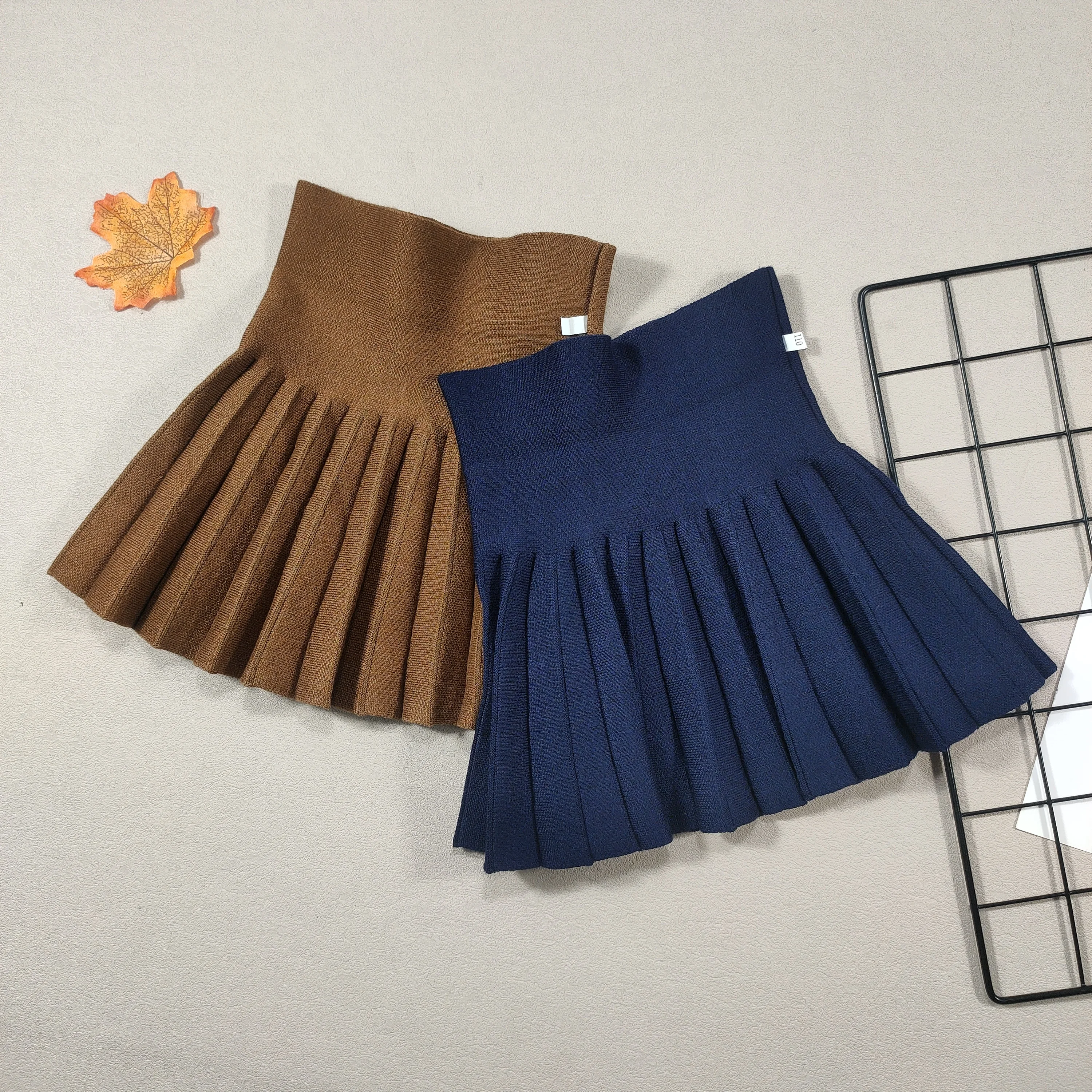 Kids Skirt Girls' Pleated Skirt Solid Sweet Pink Beach Skirt Black Cute Mini Skirt Slim Fit Baby Princess Skirt 2-12 Years