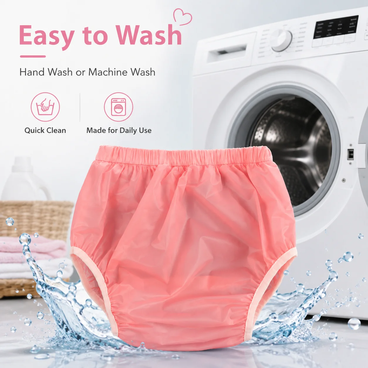 1Piece Hot Soft Silent Reusable Washable Adult Household Protective Underpants Adjustable Flexible Elastic Waistband For Body