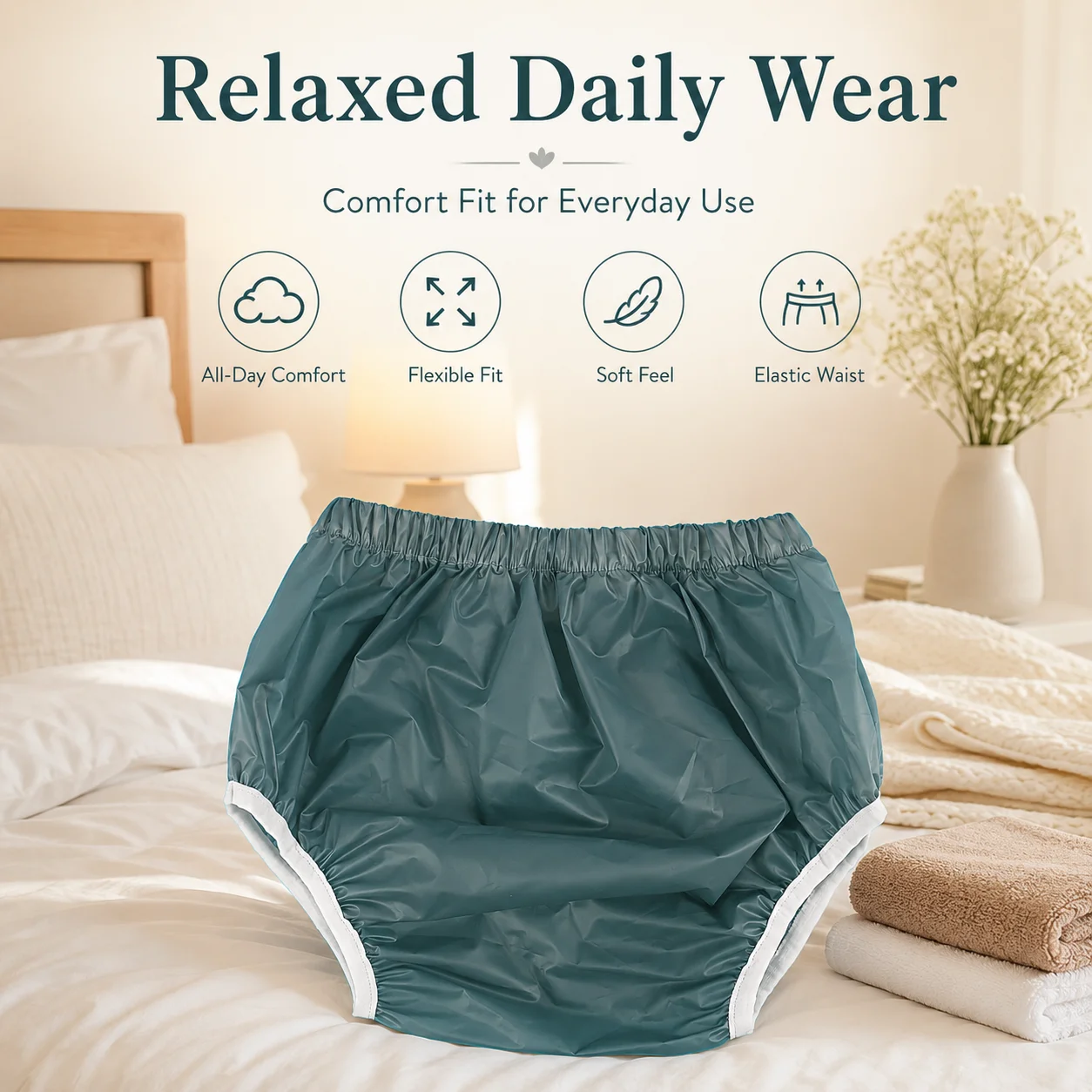 1Piece Hot Soft Silent Reusable Washable Adult Household Protective Underpants Adjustable Flexible Elastic Waistband For Body
