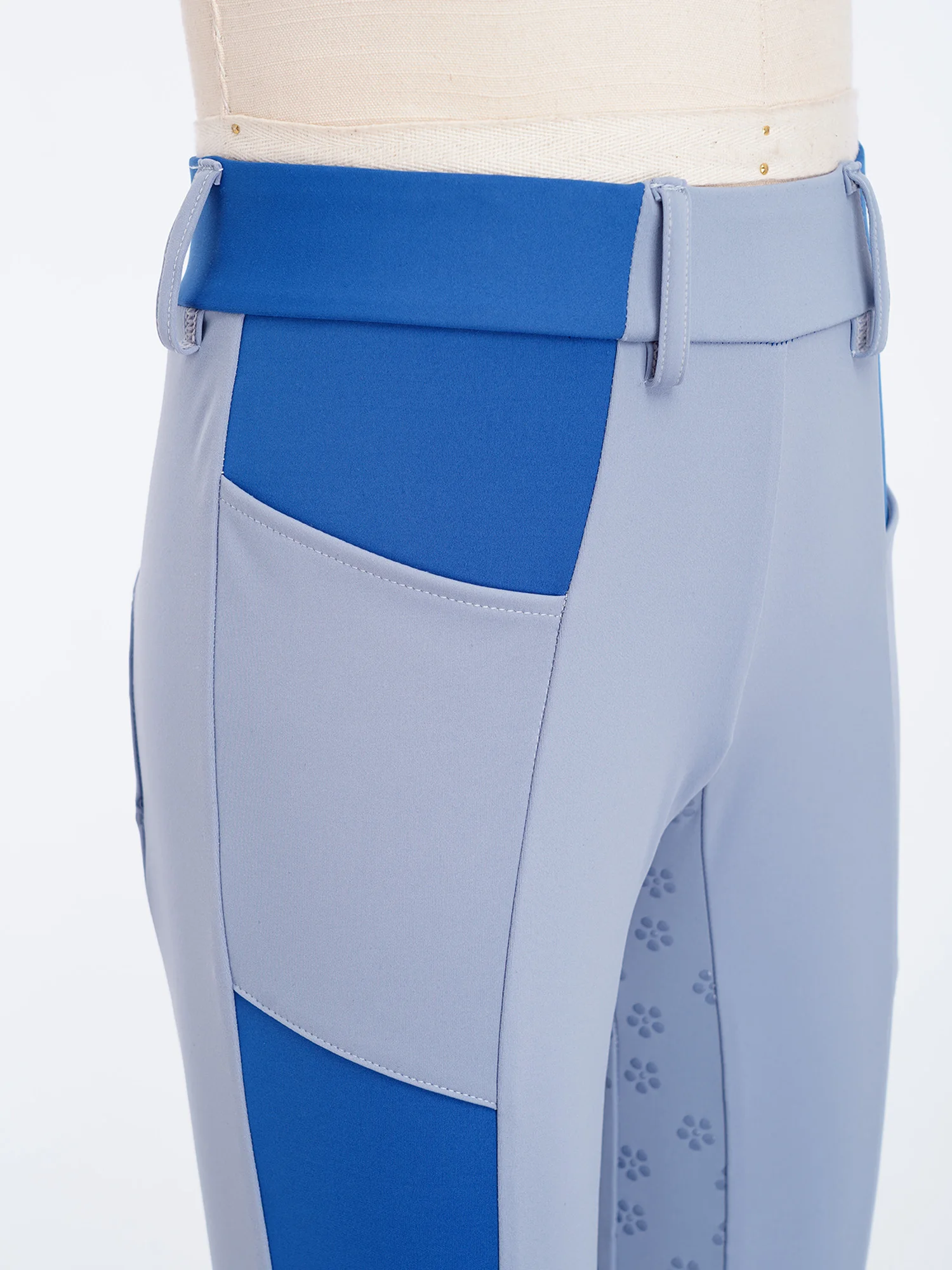 Kids Boys Girls Equestrian Training Performance Pants Horse Riding Trousers Anti-slip Full Seat Breeches Leggings with Pockets