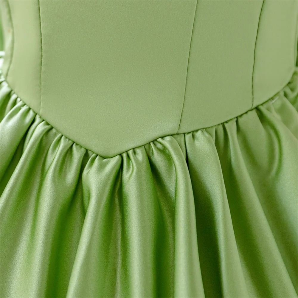 Girl Bow Ball Gown Pageant Newborn Host Formal Toddler First Birthday Cocktail Party Princess Baptism Frock