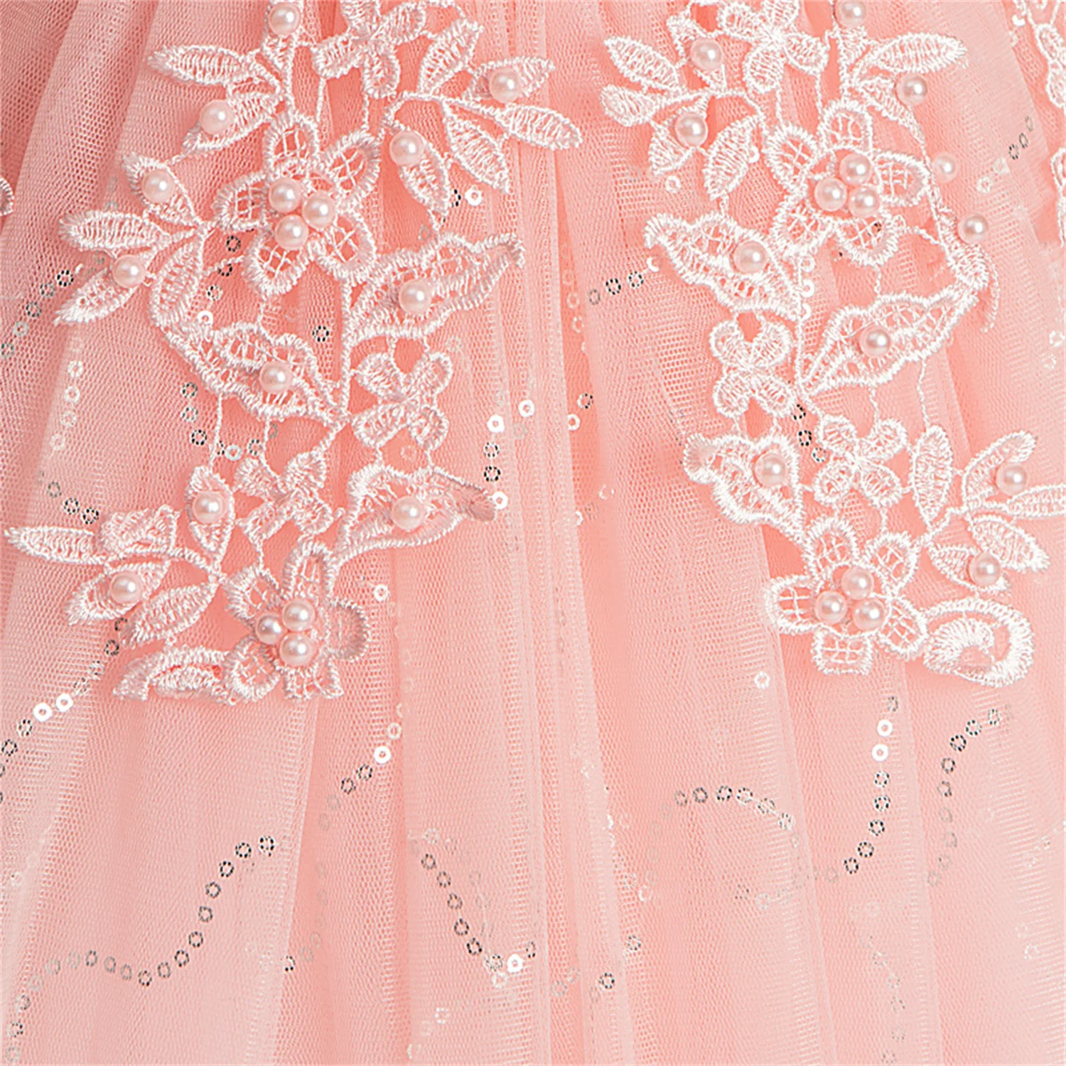 BX683 Kids Dresses For Girls Lace Dress Gown Princess Clothes Children Formal Evening Party Flower Girls Wedding Vestidois