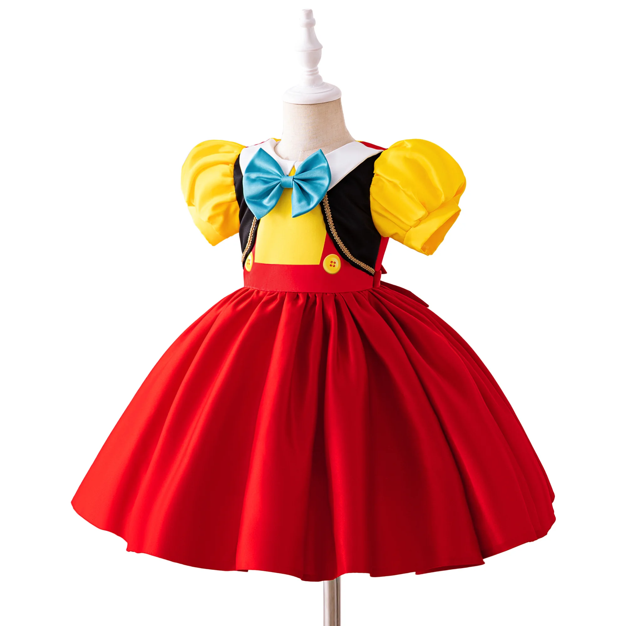 Cartoon Puppet Party Girl Dress Puppets Costumes Elegant Birthday Princess Performance Costume Halloween Carnival Kids Dresses