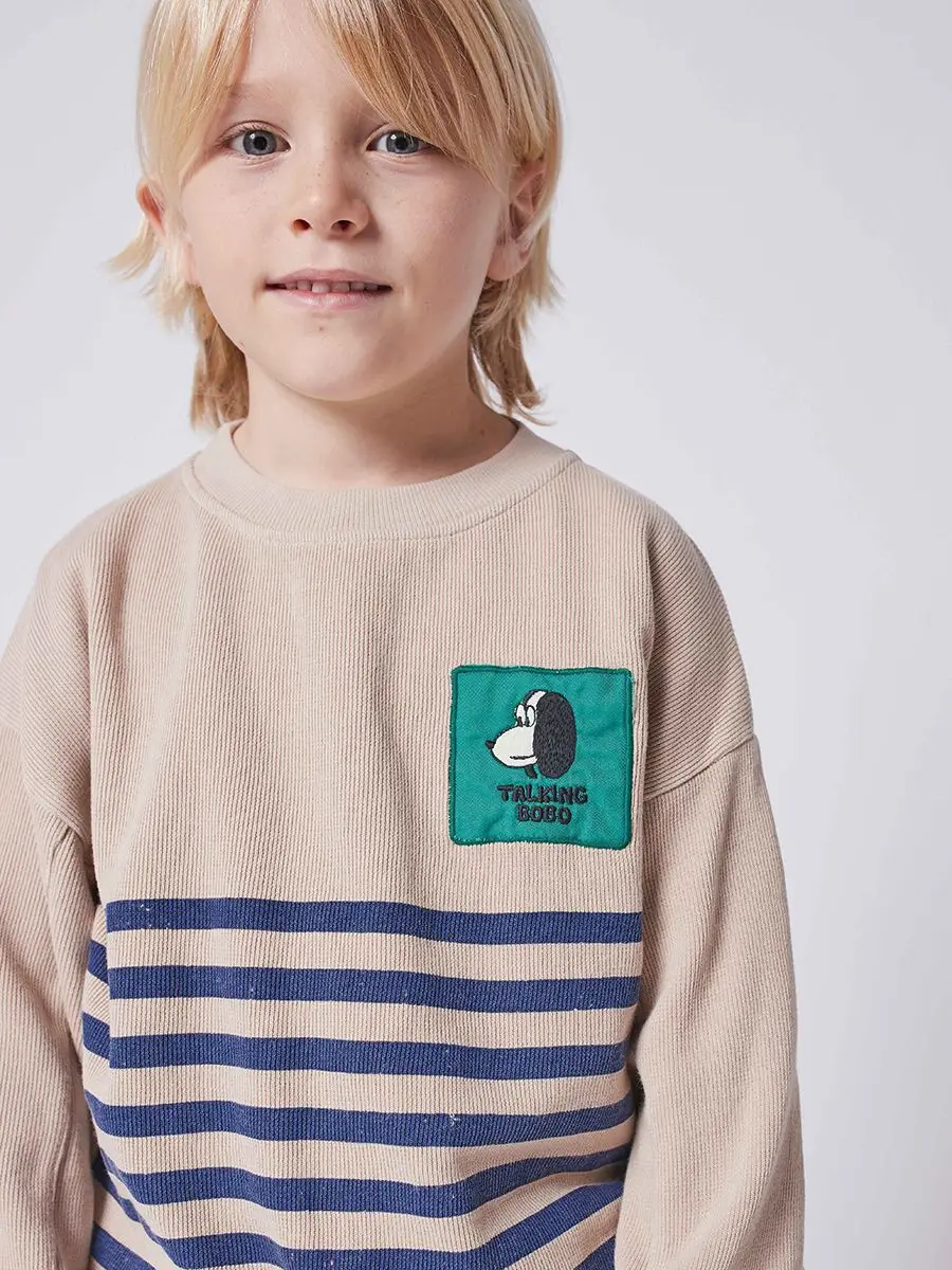 Korean INS 2024 Children's Autumn Winter Long Sleeve O-Neck Sweatshirt Cute Tops for Girls And Boys Baby Sweaters Kids Clothing