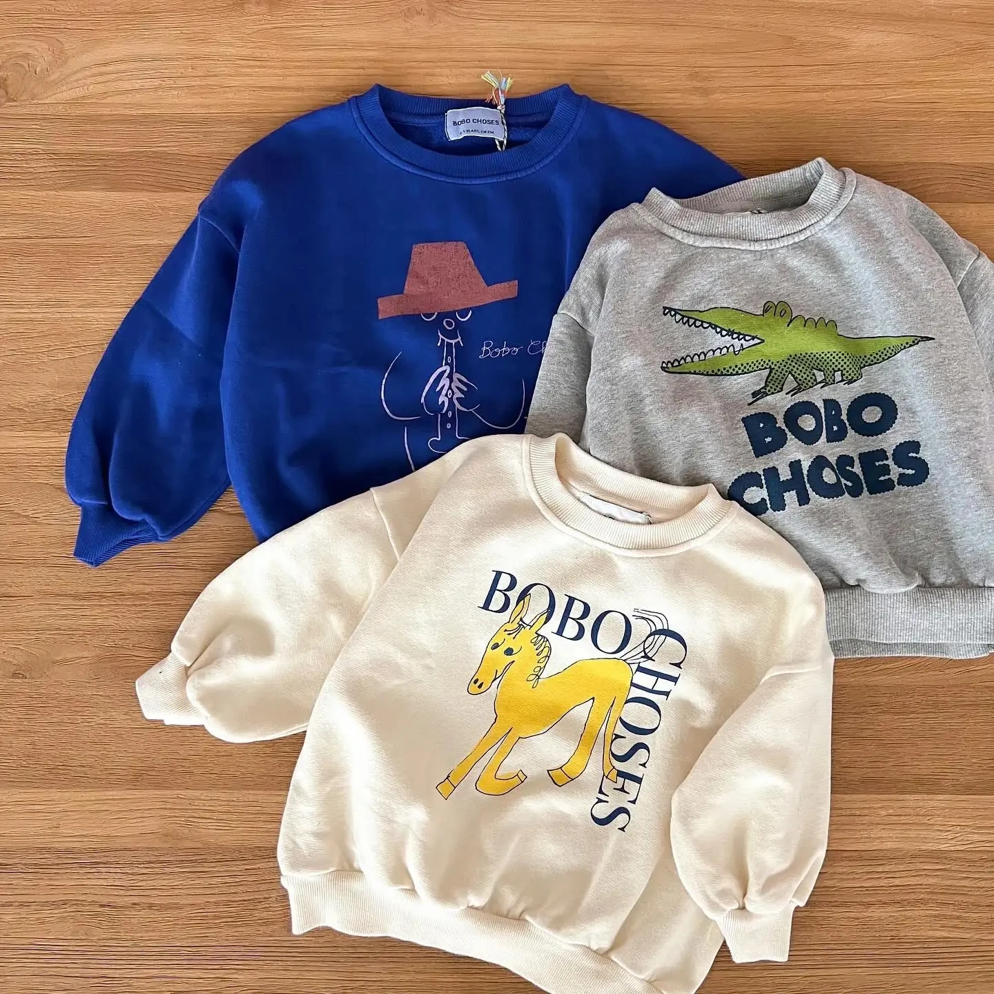 Korean INS 2024 Children's Autumn Winter Long Sleeve O-Neck Sweatshirt Cute Tops for Girls And Boys Baby Sweaters Kids Clothing