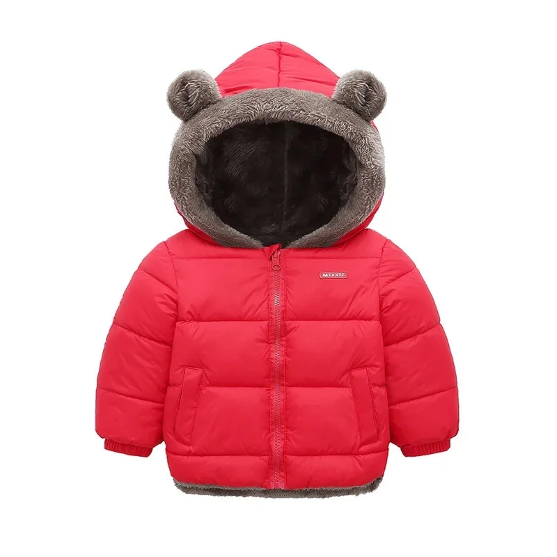 Children Winter Clothing Sets Baby Lamb Fleece Coats+Down Pants 2Pcs Boys Girls Thicken Warm Casual Hooded Clothing Outfits