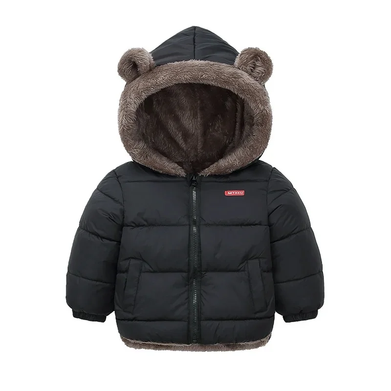 Children Winter Clothing Sets Baby Lamb Fleece Coats+Down Pants 2Pcs Boys Girls Thicken Warm Casual Hooded Clothing Outfits