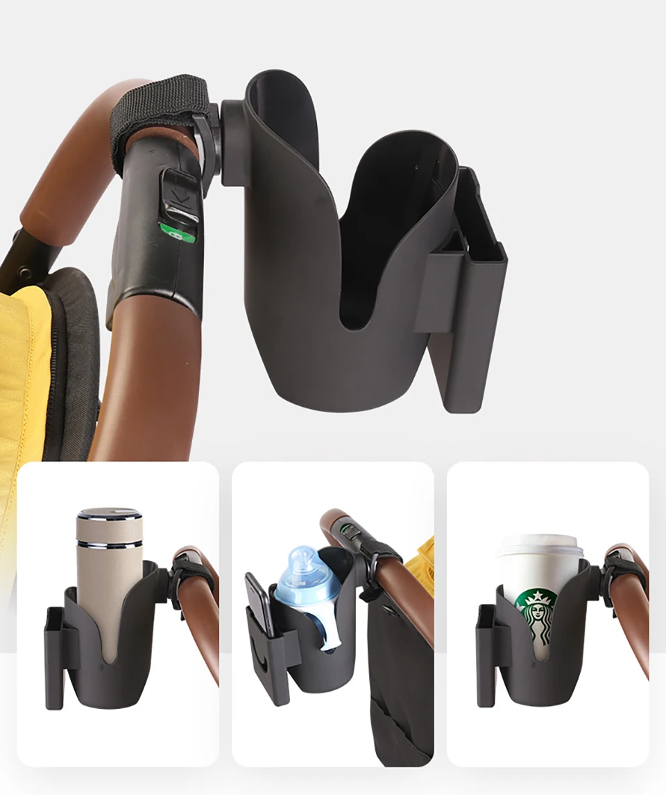 Cup Holder For Stroller Baby Carriage Water Bottle Support Mobile Phone Holder Universal Pram Baby Stroller Accessories Abs