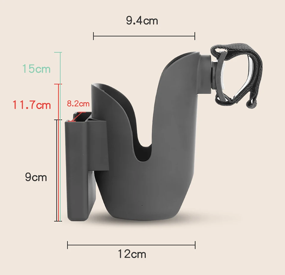Cup Holder For Stroller Baby Carriage Water Bottle Support Mobile Phone Holder Universal Pram Baby Stroller Accessories Abs