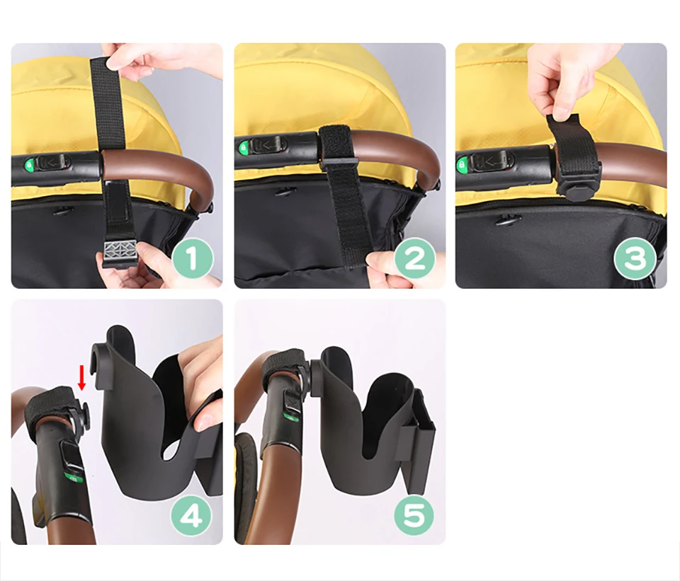 Cup Holder For Stroller Baby Carriage Water Bottle Support Mobile Phone Holder Universal Pram Baby Stroller Accessories Abs