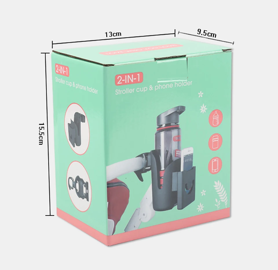 Cup Holder For Stroller Baby Carriage Water Bottle Support Mobile Phone Holder Universal Pram Baby Stroller Accessories Abs