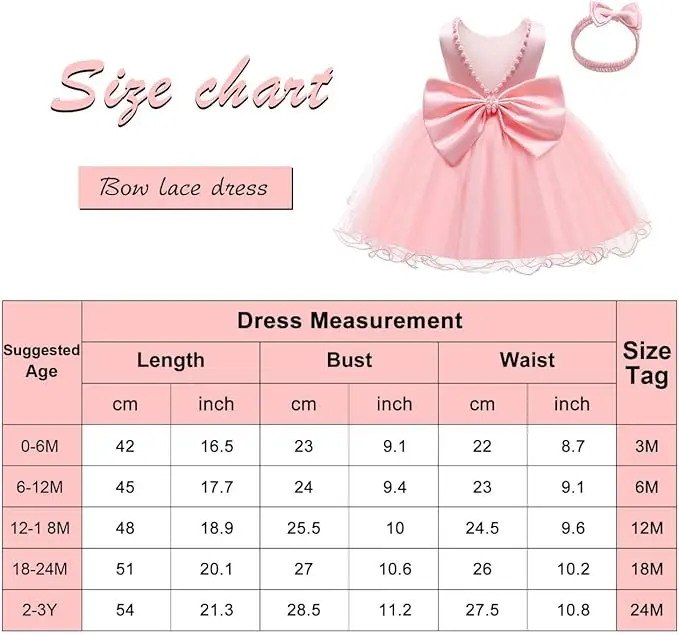 Baby Dresses Girl 1st Birthday Party Backless Embroidery Elegant Big Bow Wedding White Tutu Gown Girls Christening Costume