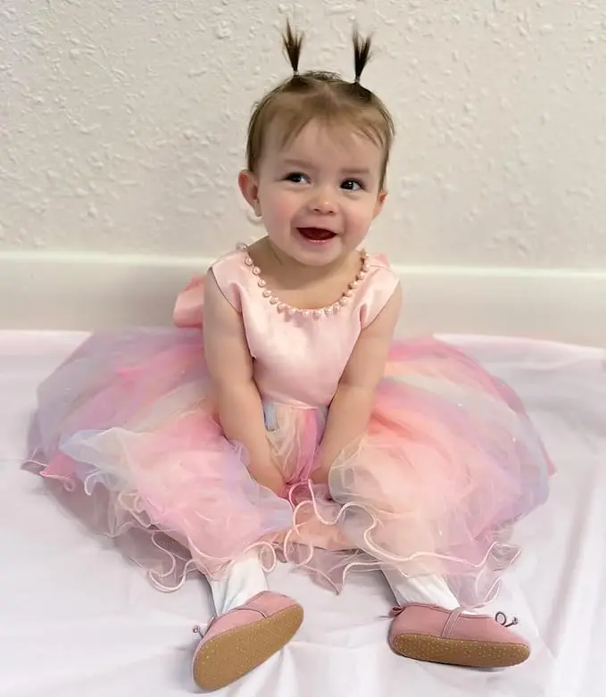 Baby Dresses Girl 1st Birthday Party Backless Embroidery Elegant Big Bow Wedding White Tutu Gown Girls Christening Costume
