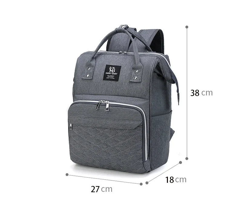 Multifunctional Large Capacity Diaper Backpack with Changing Mat - Hanging Stroller Organizer for Mom & Baby