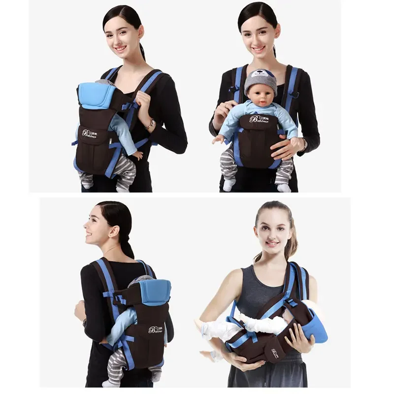 Baby Sling Carrier, 4-in-1 Ergonomic Baby Backpack Carrier, Easily Adjustable Baby Carrier Newborn to Toddler