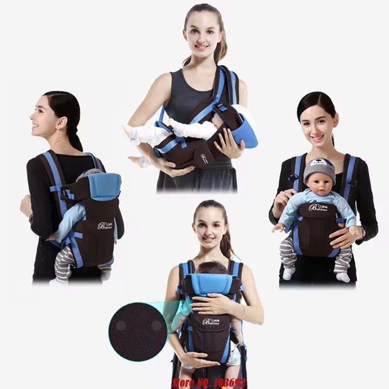 Baby Sling Carrier, 4-in-1 Ergonomic Baby Backpack Carrier, Easily Adjustable Baby Carrier Newborn to Toddler