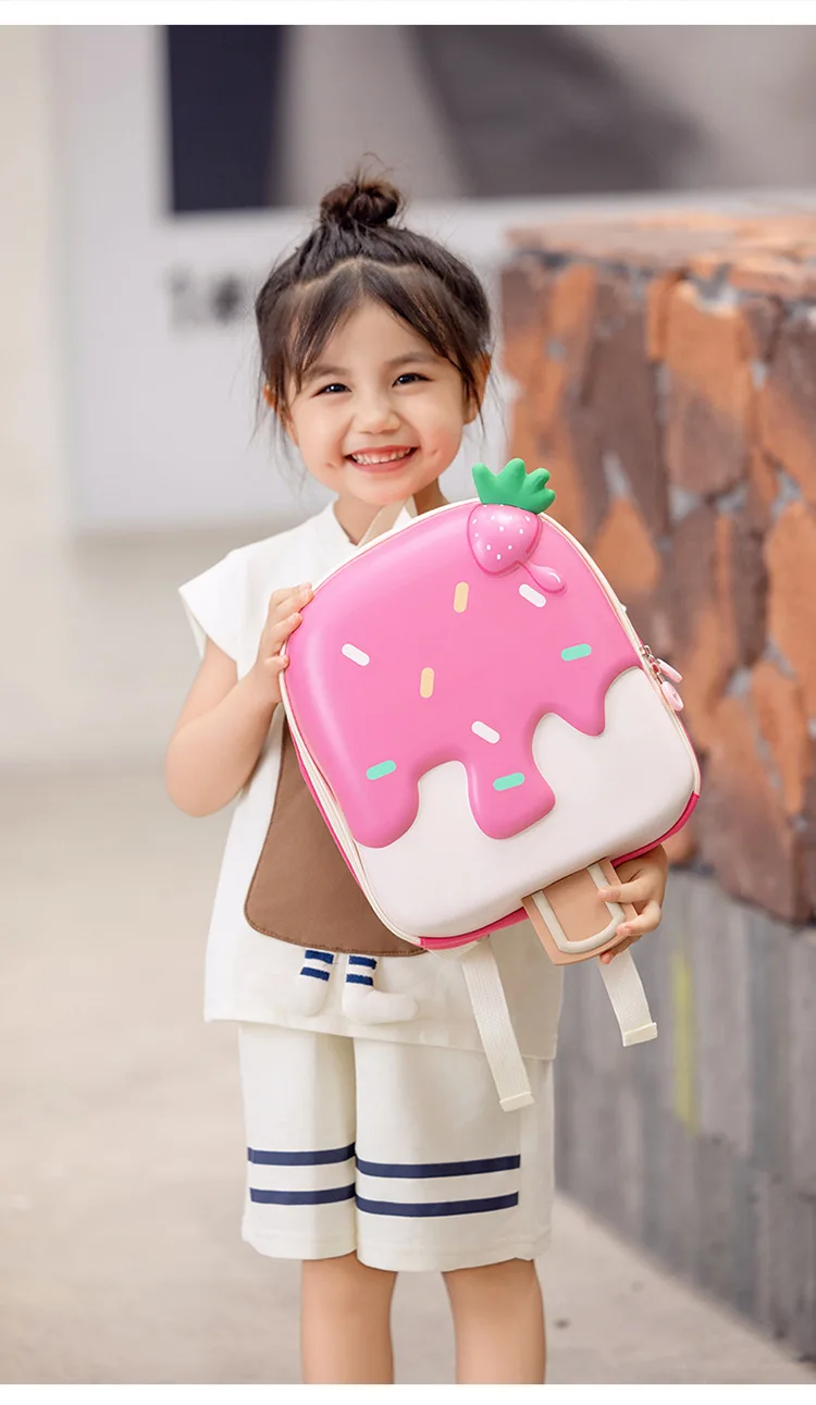Ice Cream Children's Backpack Fashion Princess Schoolbag Kindergarten Baby Shoulders Bag 3D Cute Bookbag Kids Birthday Gifts
