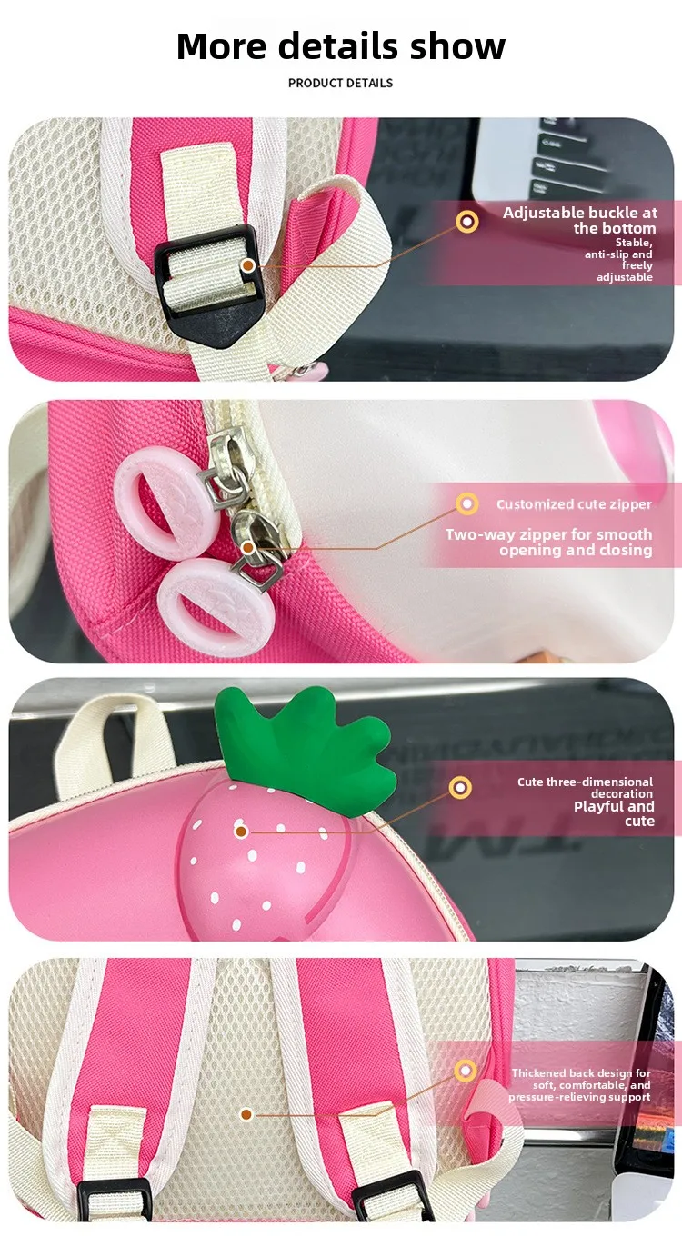 Ice Cream Children's Backpack Fashion Princess Schoolbag Kindergarten Baby Shoulders Bag 3D Cute Bookbag Kids Birthday Gifts
