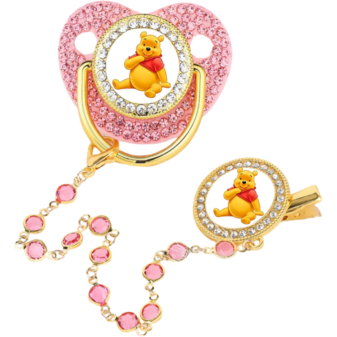 Baby feeding oral chewing teething anime printed pacifier glittering pacifier bisphenol a free silicone baby pacifier dummy