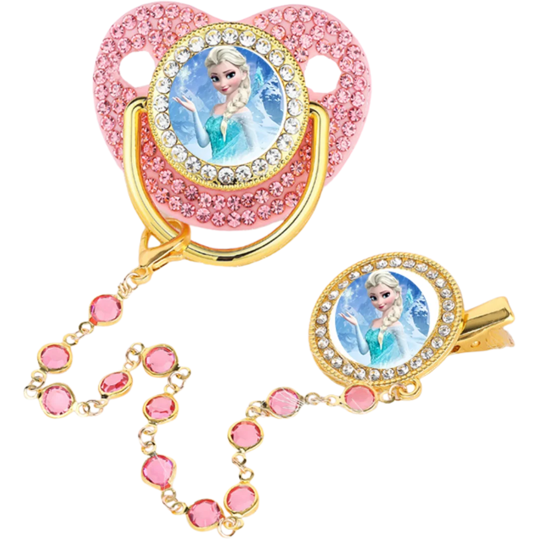 Baby feeding oral chewing teething anime printed pacifier glittering pacifier bisphenol a free silicone baby pacifier dummy