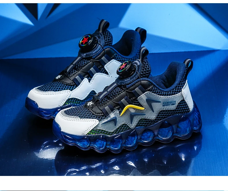 Parent-Child Shoes Women's New Autumn Thick-Soled Running Rotary Buckle Children Sports Casual Shoes for Girls and Boys