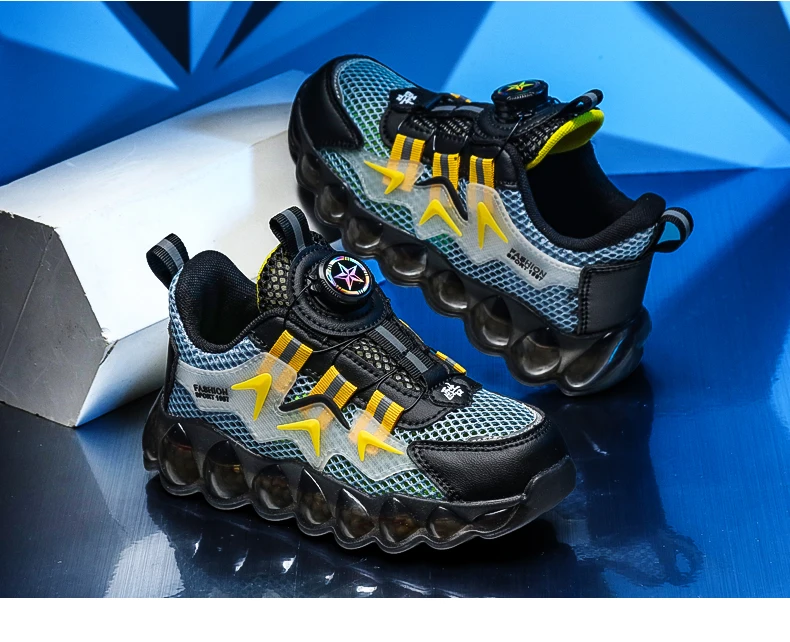 Parent-Child Shoes Women's New Autumn Thick-Soled Running Rotary Buckle Children Sports Casual Shoes for Girls and Boys