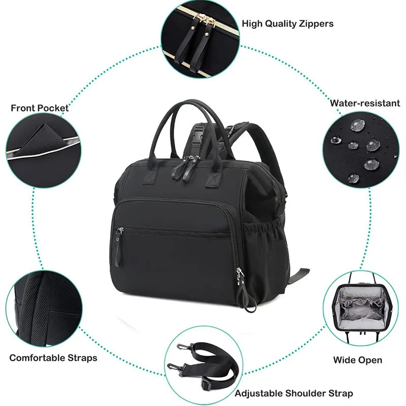Large Capacity Diaper Bag Backpack for Women Totes Baby Diaper Nappy Bags Shoulder Cotton Ladies Maternity Shopping Bags