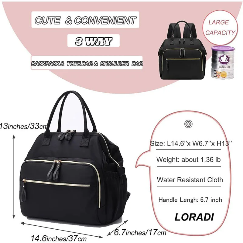 Large Capacity Diaper Bag Backpack for Women Totes Baby Diaper Nappy Bags Shoulder Cotton Ladies Maternity Shopping Bags