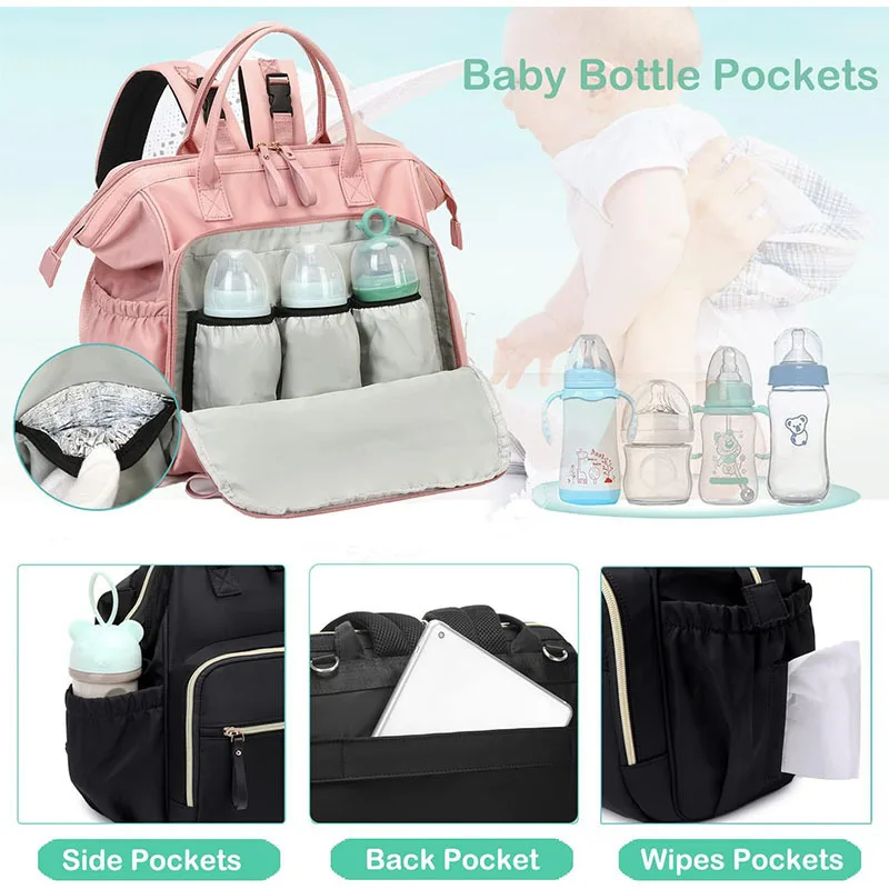 Large Capacity Diaper Bag Backpack for Women Totes Baby Diaper Nappy Bags Shoulder Cotton Ladies Maternity Shopping Bags