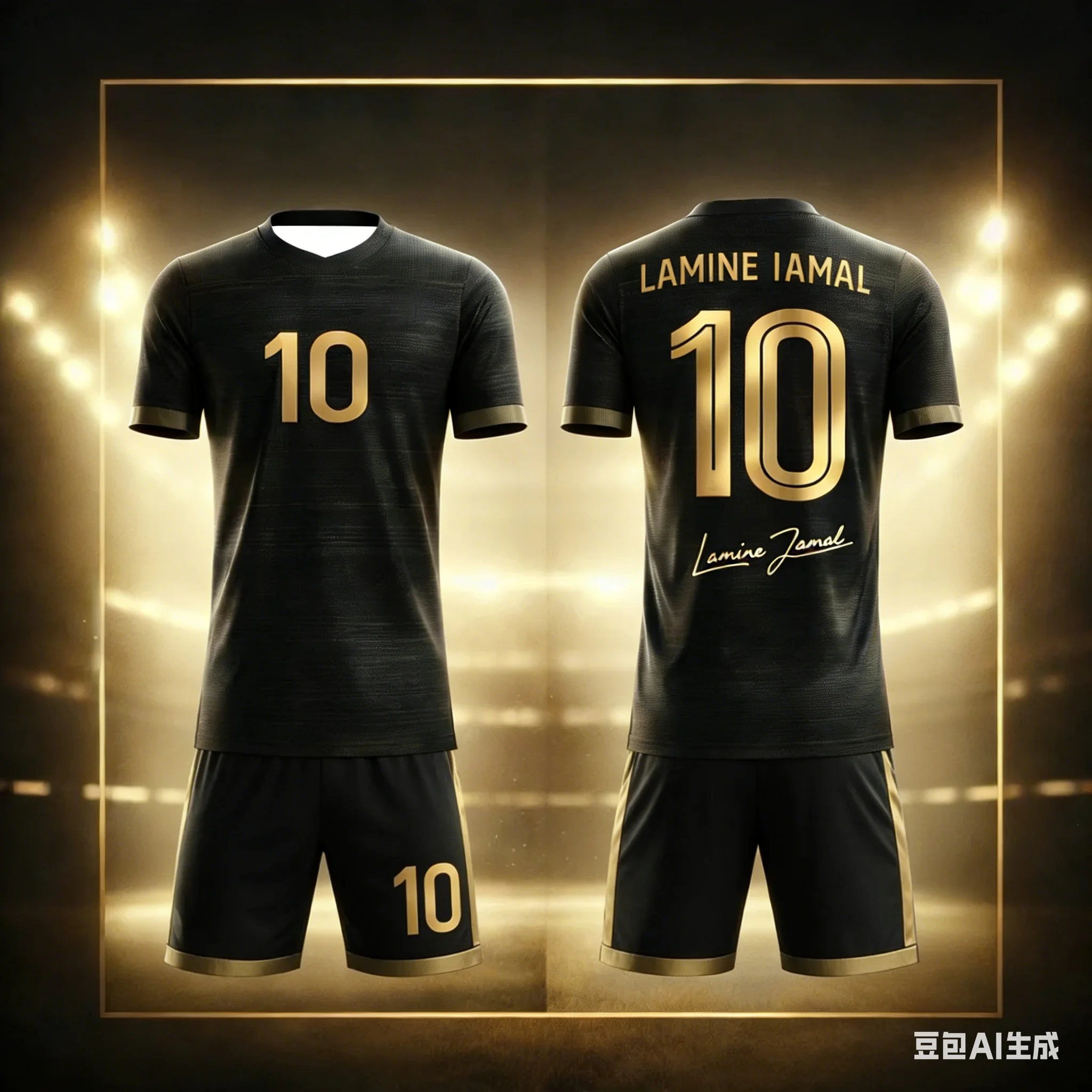 Summer New Collection No.10 # Yamal # Shirt Stripe Fan Collection Retro Quick Drying Sports Short Sleeved Shorts Set Kids