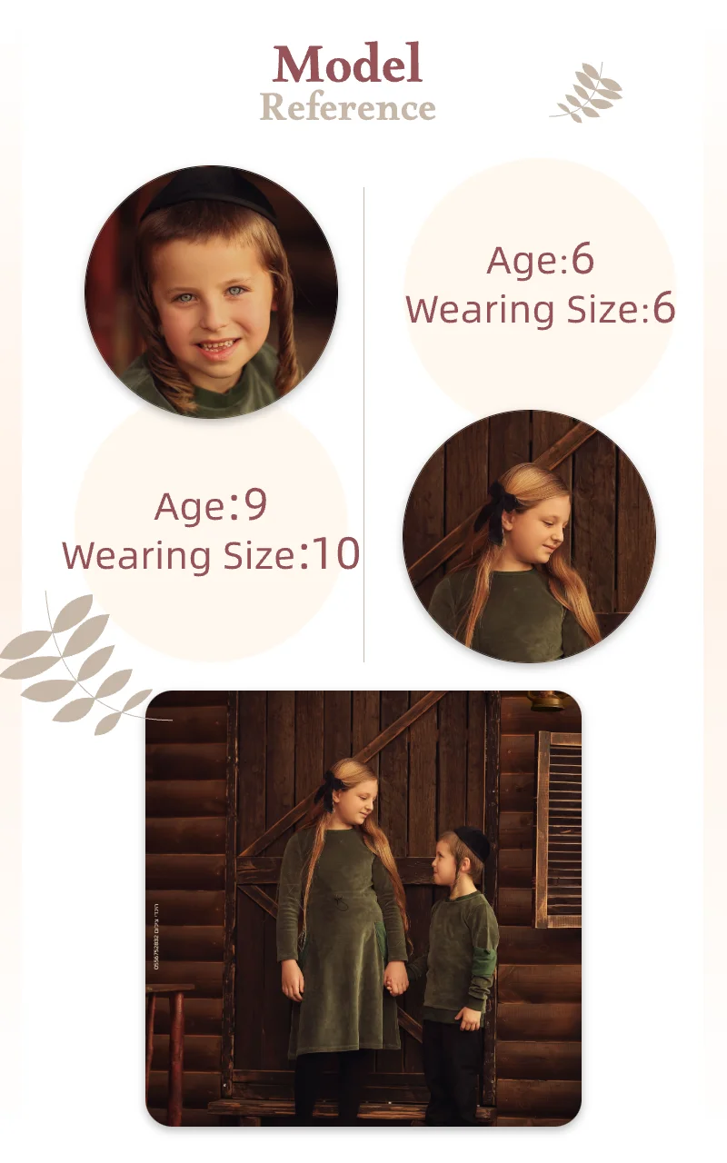 Velour Set with Polar Fleece Pocket Family Clothing Dress Top and Romper Overall Suspender Children Green Elegant Bust Shrink