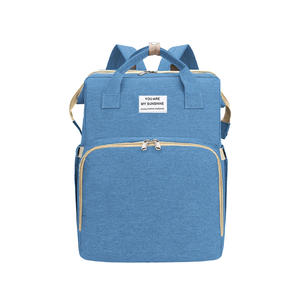 Folding Mommy Bag Lightweight Portable Folding Crib Bed Large-Capacity Baby Backpack Female Mommy Outting Bag Mummy Bag