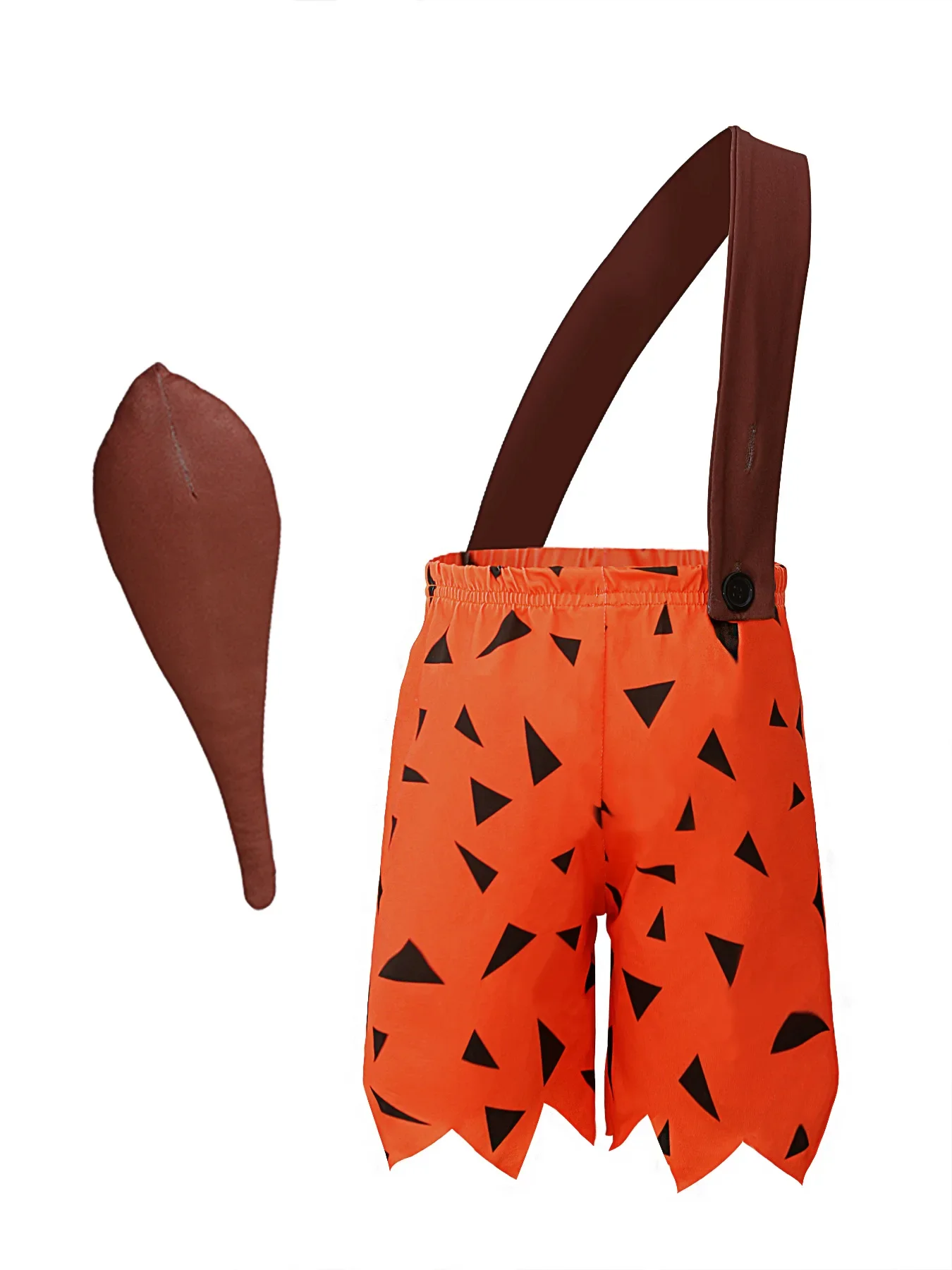 Toddler Baby Caveman Halloween Costume Kids Boys Girls Primitive Cosplay Dress Shorts Set with Props Holiday Party Fancy Dress