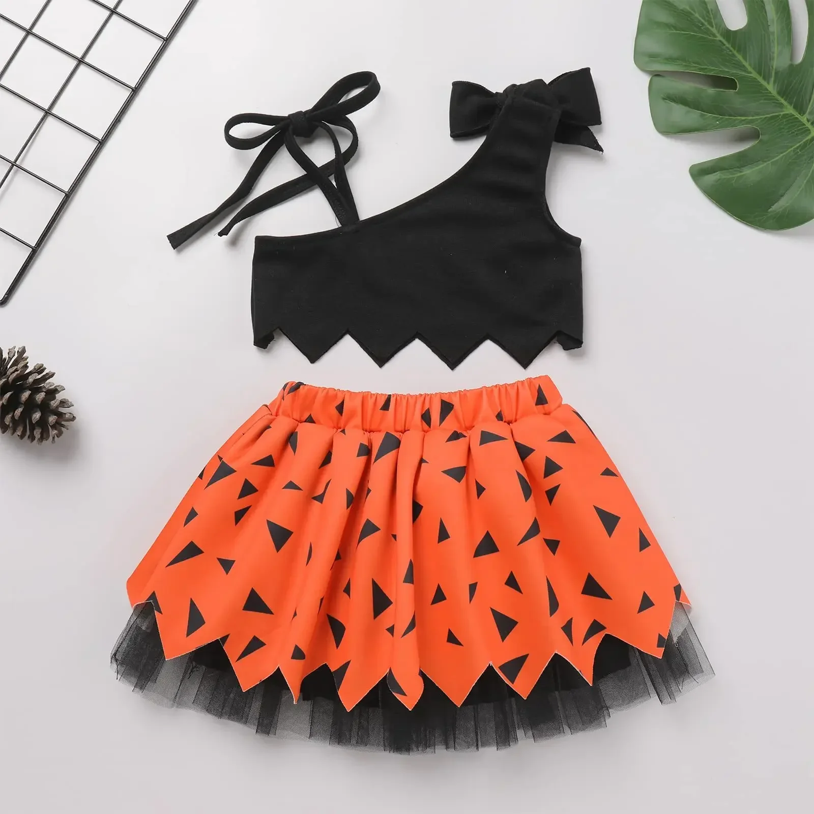 Toddler Baby Caveman Halloween Costume Kids Boys Girls Primitive Cosplay Dress Shorts Set with Props Holiday Party Fancy Dress