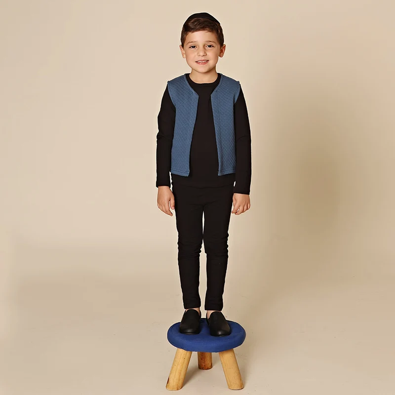 AA-New Arrivals Winter Shabbos Robe Boy and Girls Family Clothing Set baby Footie Cotton Spandex and Outer Warm sandwich Layer