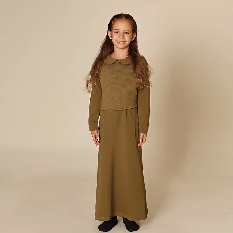 AA-New Arrivals Winter Shabbos Robe Boy and Girls Family Clothing Set baby Footie Cotton Spandex and Outer Warm sandwich Layer
