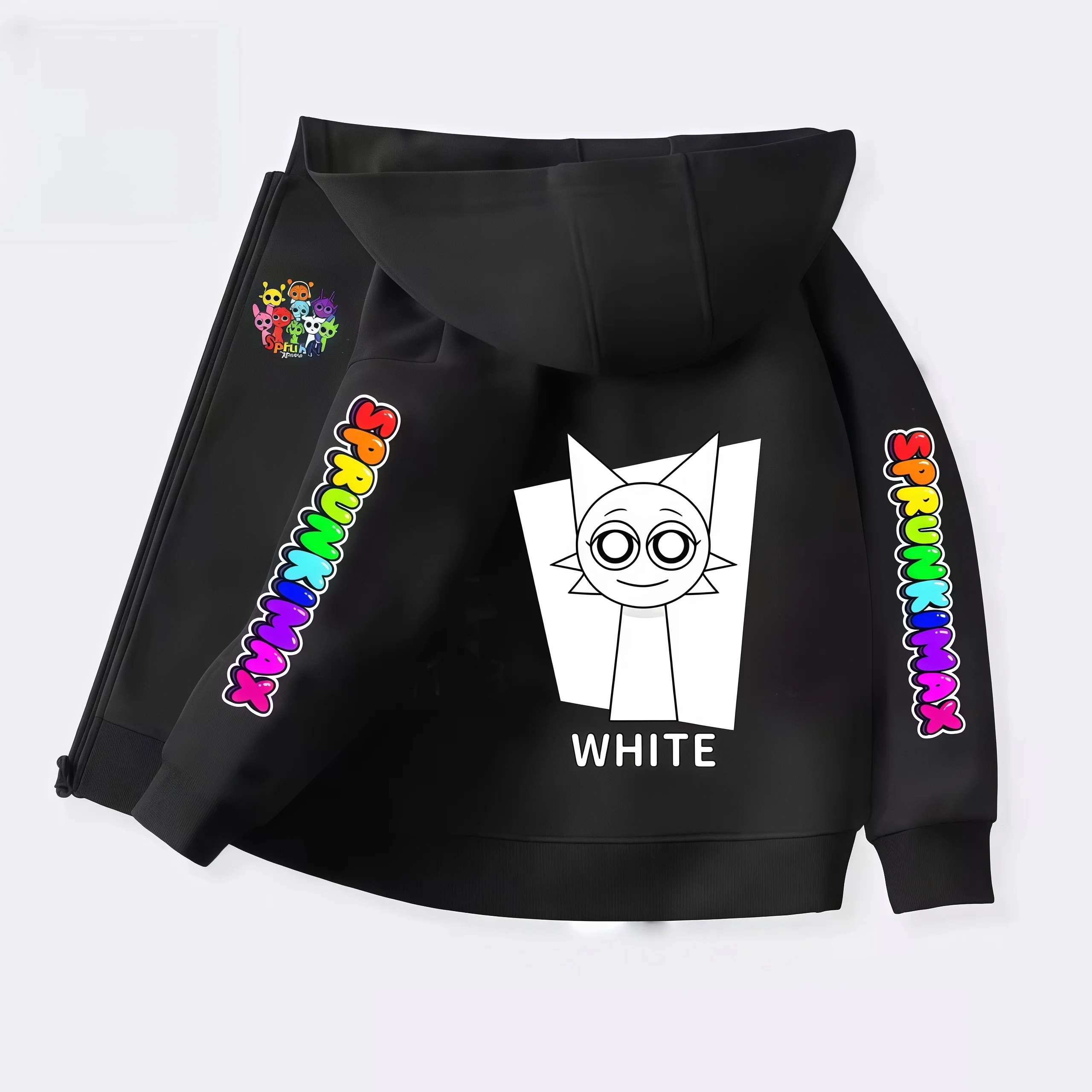 Sprunki Zipper Hoodies for Children Incredibox Anime Figures Girl Sweatshirt Kids Spring Autumn Pullover Gift Boys Clothes 4-14Y