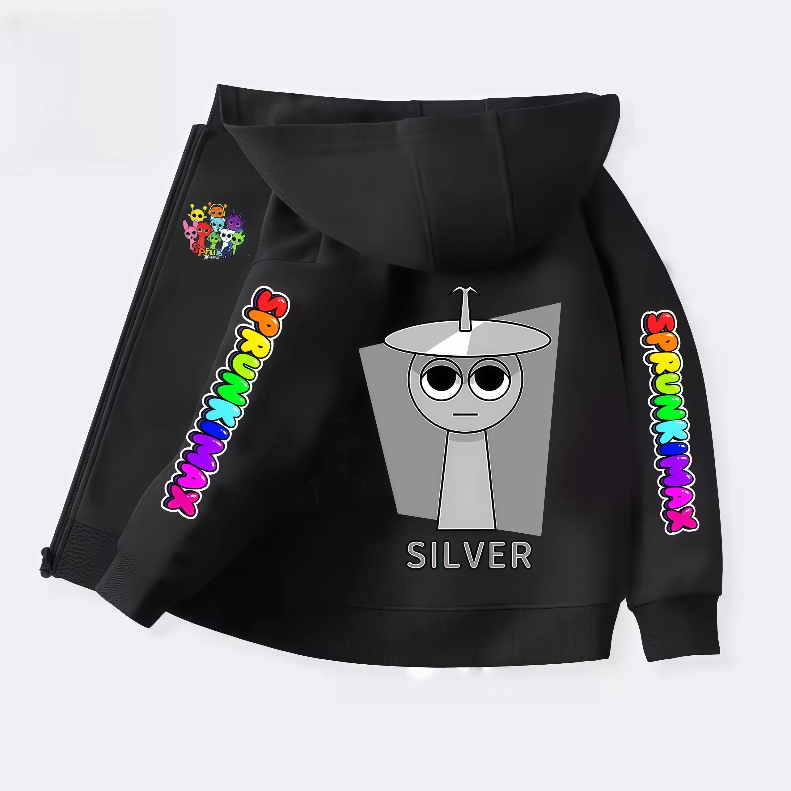 Sprunki Zipper Hoodies for Children Incredibox Anime Figures Girl Sweatshirt Kids Spring Autumn Pullover Gift Boys Clothes 4-14Y