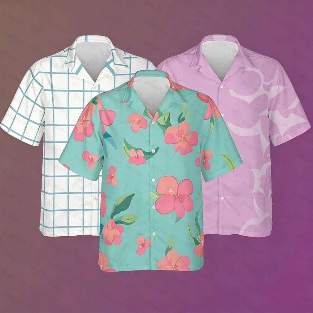 2026 Hawaiian Shirt Hunter Inspired Hawaiian Youth Shirt Abby Kids Cosplay Shirt Jinu Costume Shirt Men's Shirts Woman Shirts