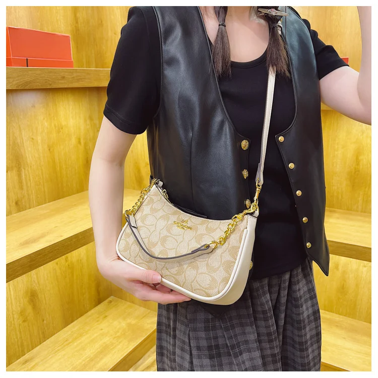 High-End Women's Underarm Shoulder Bag Classic Vintage Ladies Crossbody Handbag Elegant Designer Leather Messenger Bag For Women