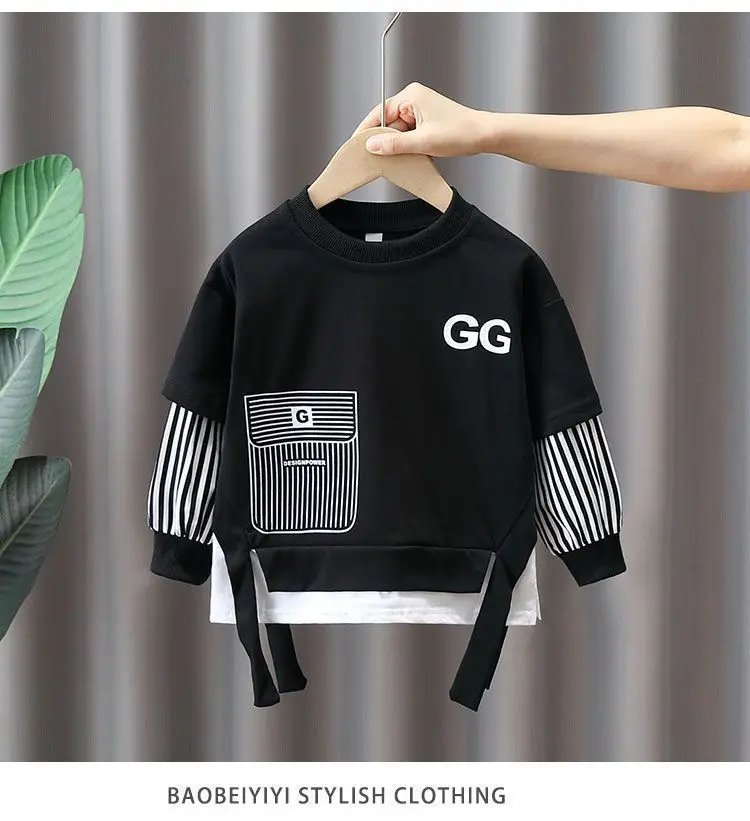 2Pcs 2026 New Style Autumn Winter Baby Boys Long Sleeve Sweatshirt &Pant Casual Sports Suit Western Fashion Clothes Set For 1-3Y