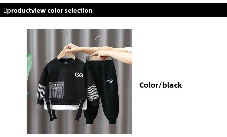 2Pcs 2026 New Style Autumn Winter Baby Boys Long Sleeve Sweatshirt &Pant Casual Sports Suit Western Fashion Clothes Set For 1-3Y