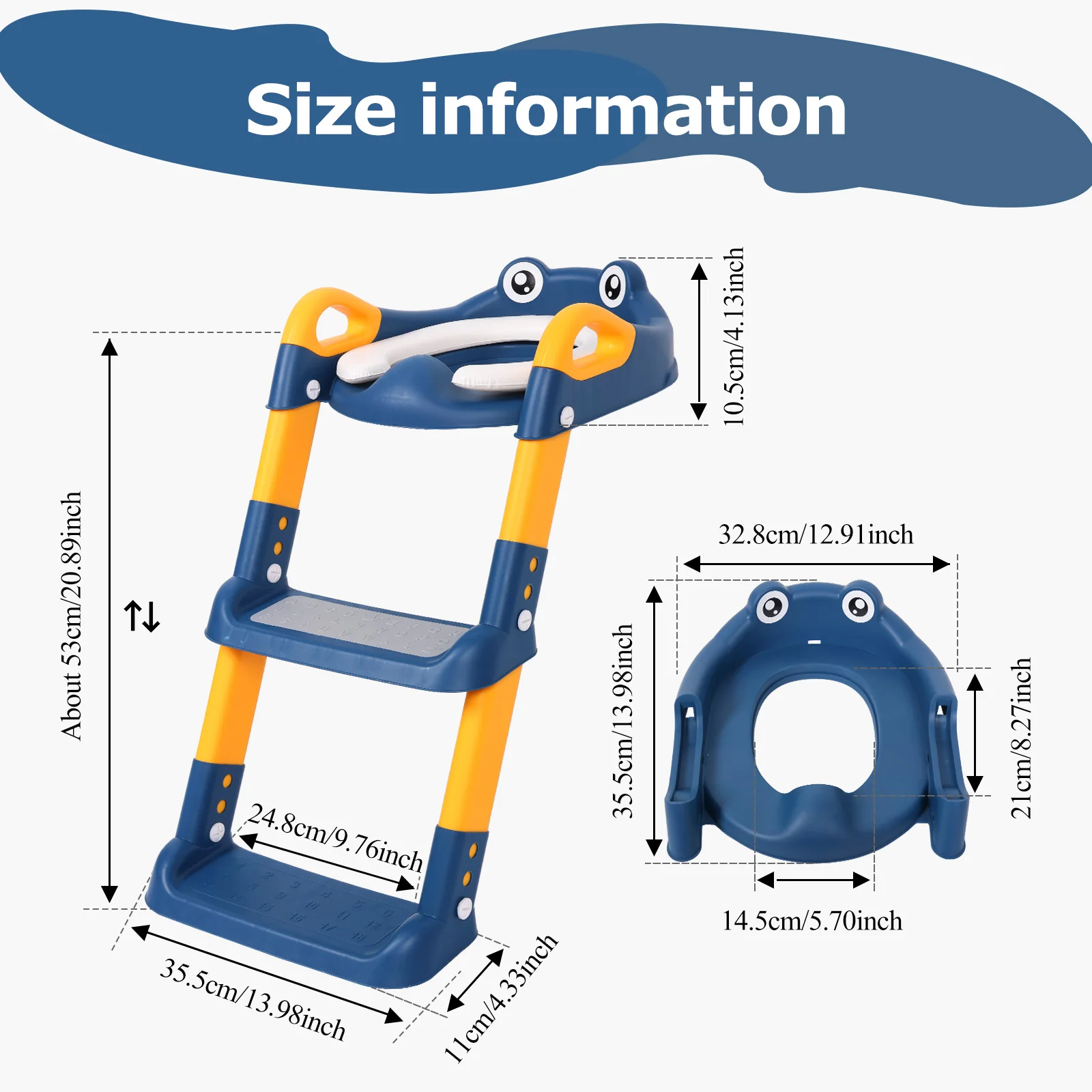 Children's Toilet Seat Staircase Portable Foldable Kids Auxiliary Toilet Ladder Baby Urinal for Toddler Training Potty