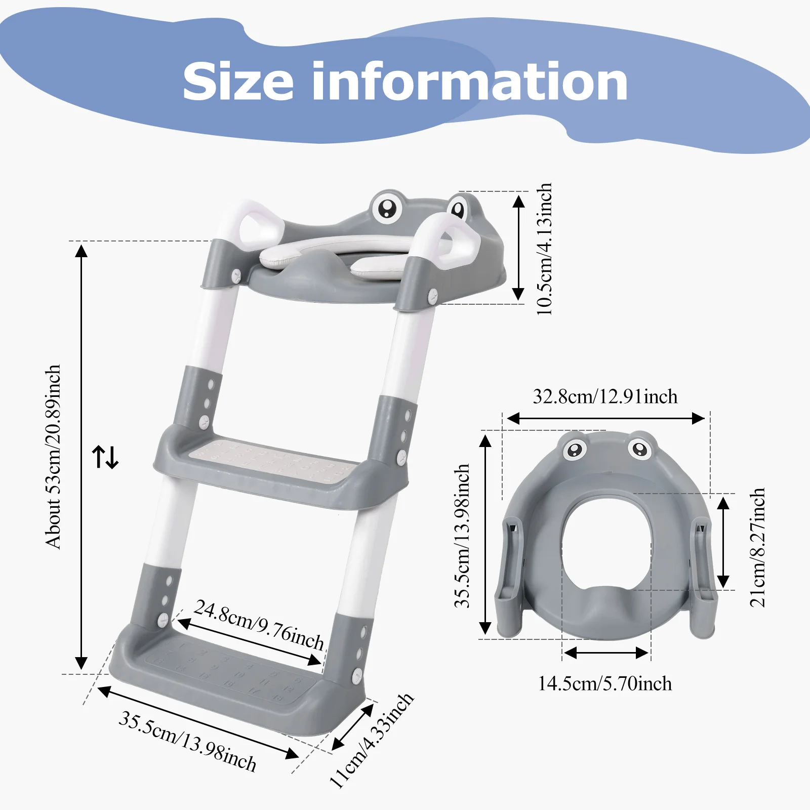 Children's Toilet Seat Staircase Portable Foldable Kids Auxiliary Toilet Ladder Baby Urinal for Toddler Training Potty