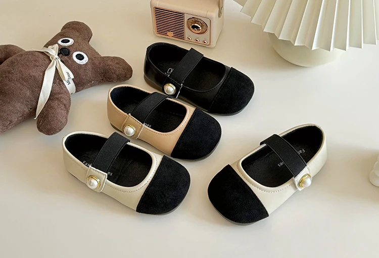 Girl Leather Shoes 2026 Autumn New Brand Girl Shoes French Princess Shoe Elegant Mary Jane Shoe Soft Sole Party Dresses for Girl