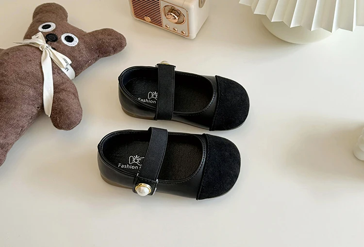 Girl Leather Shoes 2026 Autumn New Brand Girl Shoes French Princess Shoe Elegant Mary Jane Shoe Soft Sole Party Dresses for Girl