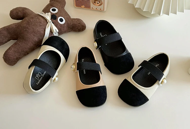 Girl Leather Shoes 2026 Autumn New Brand Girl Shoes French Princess Shoe Elegant Mary Jane Shoe Soft Sole Party Dresses for Girl